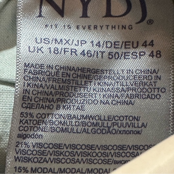 NWOT NYDJ Women's Slim Bootcut Jeans in Norwalk Sz: 14 - Picture 6 of 11